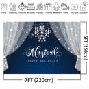 Customize Magical Happy Birthday Backdrop for Photography Glitter Curtain Background for Photo Studio Newborn Baby Shower Cake Table Favor