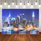 City Buildings Photography Background Night Scenic Newborn Backdrop Photophone Photocall Studio