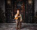 Merry Christmas Photography Background Winter Snow Christmas Tree Toy Store Street for Children Backdrop Photo Studio