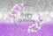 Purple Glitter Happy Birthday Purple Balloon Rose Flowers Girls Kids Women Backdrop Photo Studio