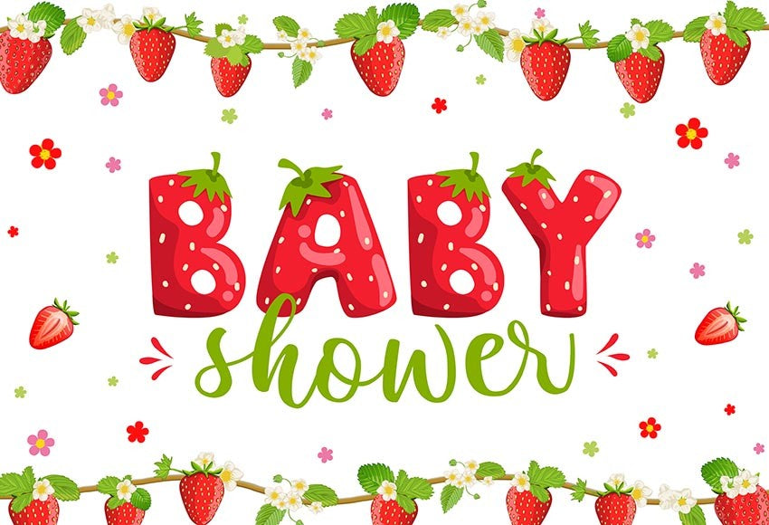  A Berry Sweet Baby is On The Way Banner, Strawberry