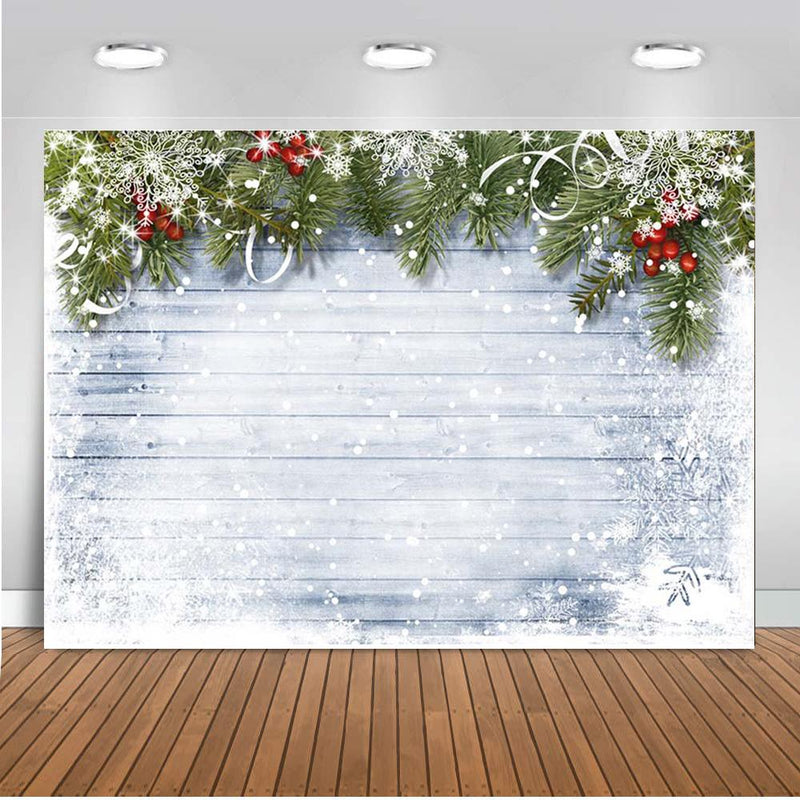 Wood Photography Backdrops Christmas Background Backdrops Wooden Snowflake Home Party Decoration Props Xmas Vinyl photo Backdrop