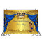 Baby Shower Photography Backdrop Crowned Royal Prince Vinyl Background Gold and Blue Curtain Newborn Birthday Party