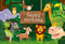 Background Photography Jungle Safari Party animals cartoon leaves forest photo backdrop Birthday Party photocall Studio