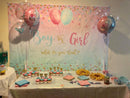 Gender Boy or Girl Party Decoration Banner Photo Background Glitter Design Photography Backdrop Balloon backdrop