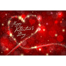 Fondo fotográfico feliz Día de San Valentín fondo Bokeh con brillo de corazón rojo para estudio fotográfico impreso