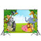  Jungle Birthday Party Backdrop Safari Theme Backgrounds Cartoon Photo Shoot Backdrops for Photography Studio