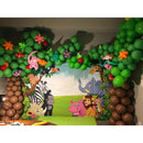  Jungle Birthday Party Backdrop Safari Theme Backgrounds Cartoon Photo Shoot Backdrops for Photography Studio