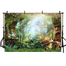 Jungle Fairy Backdrops Safari Party Photography Backgrounds Alice in wonderland party decoration Kids backdrop Photo Studio