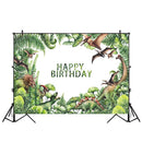 Arrière-plan personnalisé de fête de dinosaure Jurassic World, pour photographie, arrière-plan de photographie, décoration de thème de joyeux anniversaire pour nouveau-né