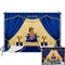 Royal Prince Baby Shower Backdrop Black Boy Gold Crown Photography Background Little Prince Royal Blue Backdrops Party Events