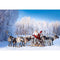 Fondos de fotografía de nieve de invierno fondo de Papá Noel de Navidad accesorios de paisaje de bosque nevado de alce telón de fondo de fotografía de vinilo para niños