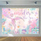 Fondo de fotografía de sirena mundo submarino decoración de fiesta de primer cumpleaños niña Baby Shower estudio foto fondo Banner 