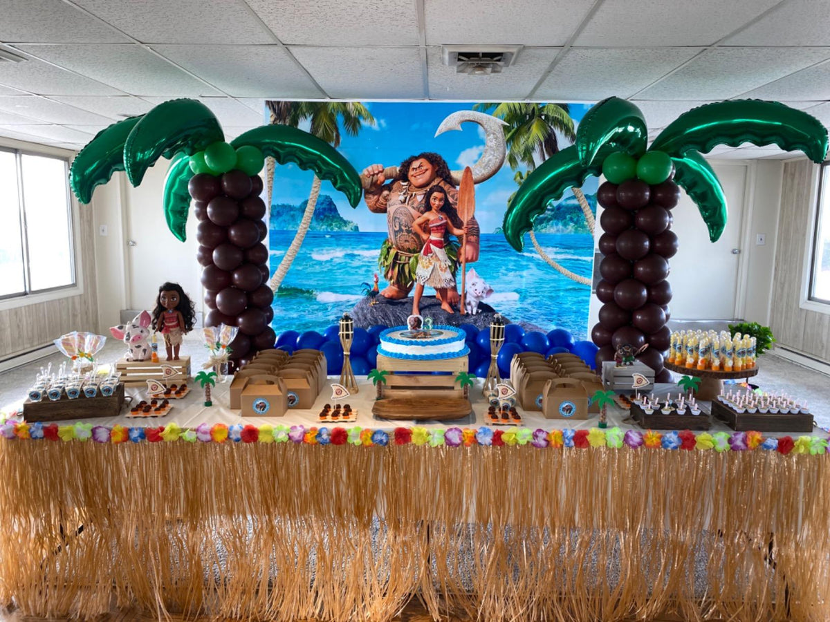 Moana Maui Beach Theme Photography Background Vinyl Waialiki Maui Birthday Party Decoration Photo Palm Ocean