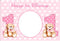 Arrière-plan rose joyeux 1er anniversaire pour fille, arrière-plan de photographie pour fête prénatale, affiche personnalisée, décorations de Table pour Dessert, accessoires