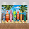 Toile de fond tropicale pour planche de surf, pour photographie, plage, arrière-plan hawaïen, décoration d'été, fête