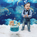 Gold Moon Stars Flash Newborn Backdrop for Photography Baby Shower Birthday Party Photo Background for Children Backdrops Studio