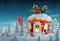 Fondo de casa de dulces de Navidad invierno copo de nieve cuento de hadas foto fondo nieve niños fotografía telones de fondo Baby Shower 