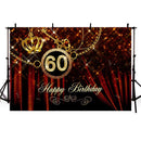 Arrière-plan de photographie personnalisé pour adultes, décor de luxe pour fête d'anniversaire, bannière couronne dorée Flash, arrière-plan rouge pour Studio Photo