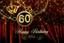 Custom Photography Background Adult Luxury Birthday Party Decor Flash Gold Crown Banner Red Backdrop Photo Studio