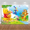 Photography Backgrounds Winnie The Pooh Tigger Theme Flowers Children Professional Indoor Studio Photo Backdrop