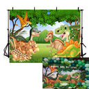 Jungle Safari Photography Custom Birthday Backdrop Party Animal Zoo Cute Dinosaur Decor Backdrop Photo Studio