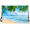 Fondo fotográfico de playa de verano vacaciones mar azul cielo playa isla sol Banner telón de fondo sesión fotográfica
