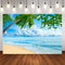 Fondo fotográfico de playa de verano vacaciones mar azul cielo playa isla sol Banner telón de fondo sesión fotográfica