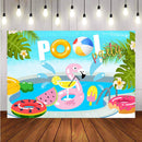 Summer Holiday Swimming Pool Party Banner Background Backdrops for Photo Studio Celebration Props for Children