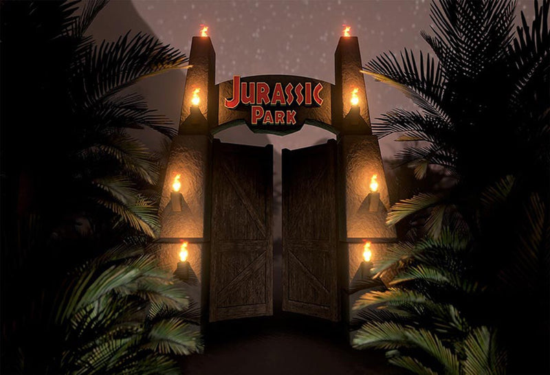 Animals Photography Backdrops Door Kids Custom Jurassic Park World Dinosaur Birthday Background Party Backdrops Photo Studio