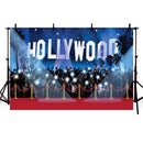 Vinyl photography backdrop Star red carpet glare center of Hollywood adult birthday party Decor Banner Backdrop Photo Studio