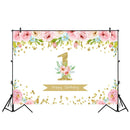 1st Birthday Party Decoration Backdrop for Photography Newborn Baby Shower Photo Background Flowers Party