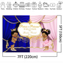 Customize Name Gender Reveal Backdrop for Photography Prince and Princess Background for Party Photo Shoot Royal Crown Props