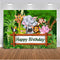 Safari Party Jungle Backdrop for Photography Forest Happy Birthday Party Decoration Background for Photo Shoot Studio
