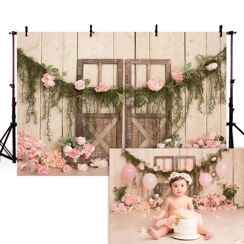 Newborn Baby Flower Photography Backdrops Floral Photographic Studio Photo Background Birthday Decorations Prop