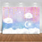 Twinkle Twinkle Little Star Photography Backdrops Moon Background Backdrops Props Clouds Baby Shower Vinyl photo Backdrop Girls