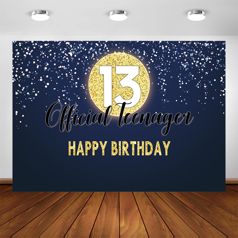 Official Teenager 13th Birthday Party Banner 13th Birthday Decorations Party Supplies Sign Photo Prop Thirteen Birthday Boy Girl