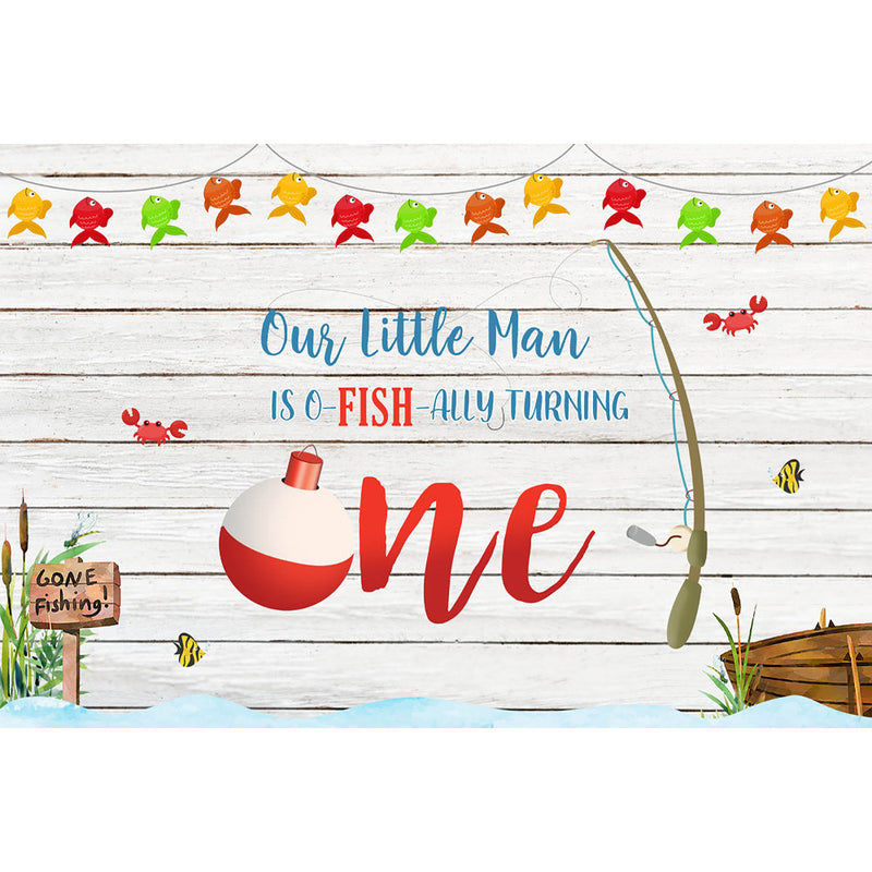 Our Little Man is O-fish-ally Turning One Backdrop 1st Birthday Party –  dreamybackdrop