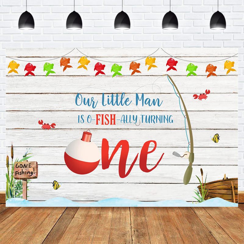 Our Little Man is O-fish-ally Turning One Backdrop 1st Birthday Party –  dreamybackdrop
