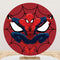 Custom Cartoon Superhero Round Background Circle Backdrop for Photography Boy Birthday Covers