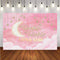 Twinkle Twinkle Little Star Background for Picture Moon Baby Photo backdrop Pink Kids Party Banner Background Clouds Decor