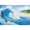 Fondo de fotografía verano playa océano olas fondo pintura al óleo estilo mar playa estudio fotográfico sesión fotográfica