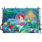 Photography Backdrop Under the Sea Ariel Princess Little Mermaid Rocks Corals Custom Photo Studio Backdrop Background