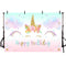 Photography Backdrop Unicorn Rainbow Stars Clouds Birthday Party Background Photocall Photobooth Photo Studio Backdrop Prop