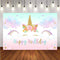 Photography Backdrop Unicorn Rainbow Stars Clouds Birthday Party Background Photocall Photobooth Photo Studio Backdrop Prop