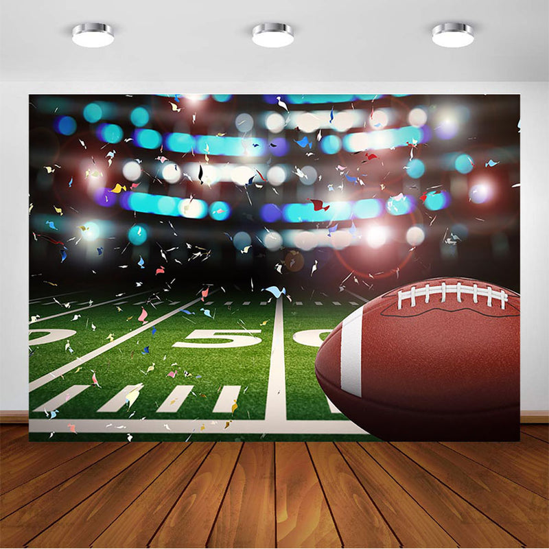 Fondos de fotografía campo de fútbol chico decoración fiesta telón de fondo deportes fondo personalizado foto estudio Banner