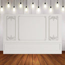 Photographie décors gris blanc mur porte palais Vintage fête de mariage bébé Portrait Photo arrière-plans Photocall Photo Studio