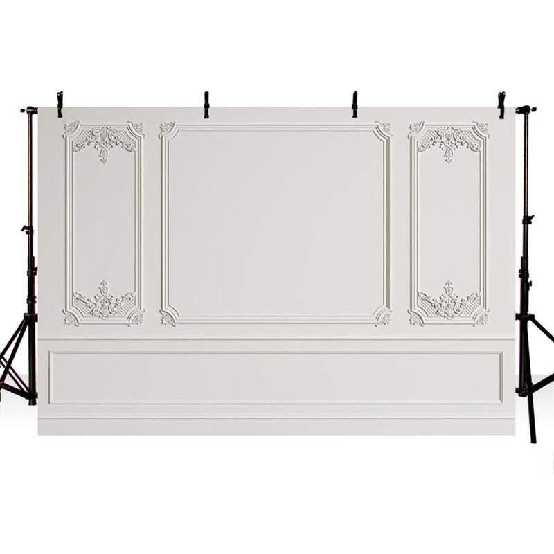 Photographie décors gris blanc mur porte palais Vintage fête de mariage bébé Portrait Photo arrière-plans Photocall Photo Studio
