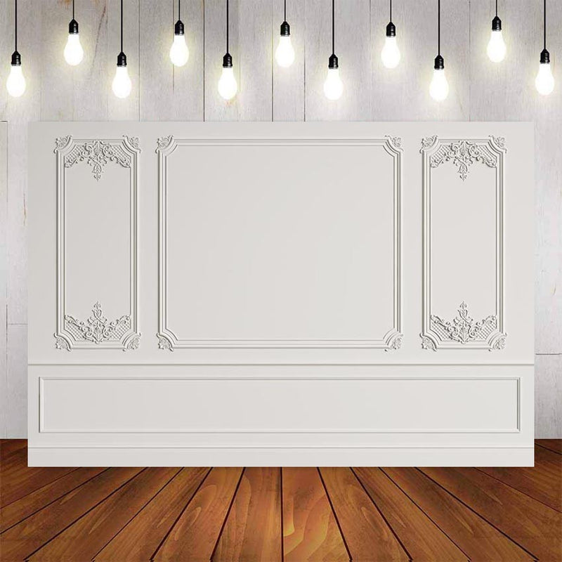 Photographie décors gris blanc mur porte palais Vintage fête de mariage bébé Portrait Photo arrière-plans Photocall Photo Studio