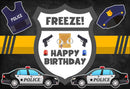 Photography Backdrops Police Theme Birthday Party Backdrop Pistol Handcuffs Background Cool Boy Photo Studio Backdrop Photo Prop